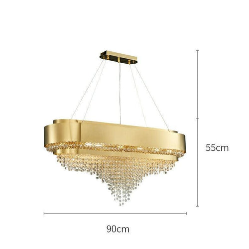 Ambrine Gold Crystal Chandelier