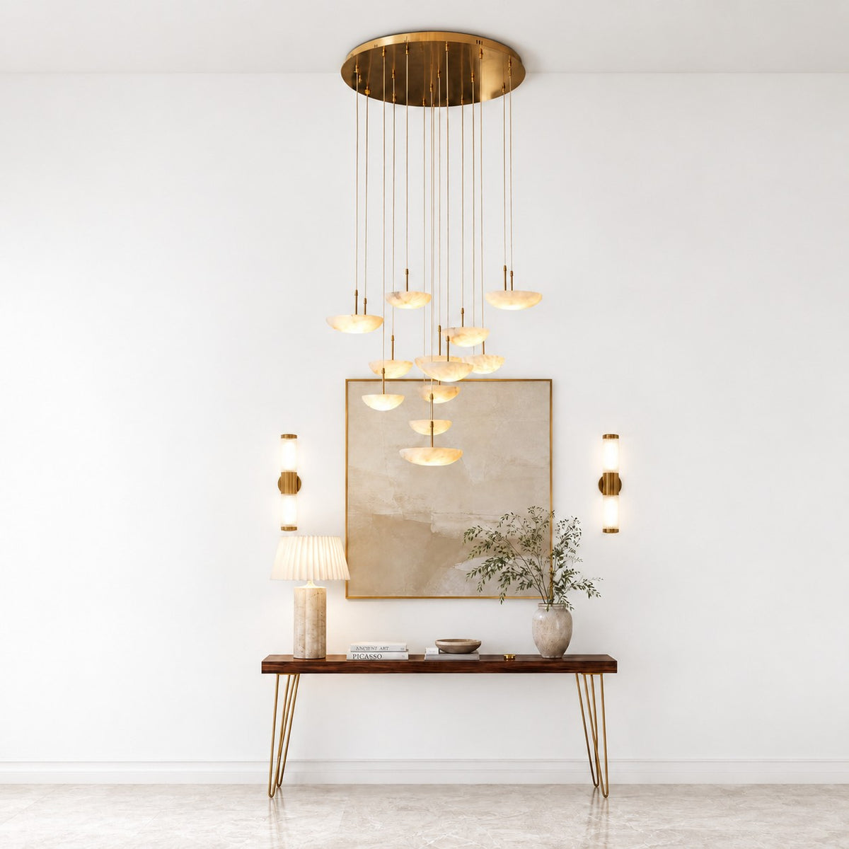 Ciottolo Modern Alabaster Pendant Light Fixtures