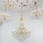 Extra Large Retro Empire Candle Crystal Chandelier