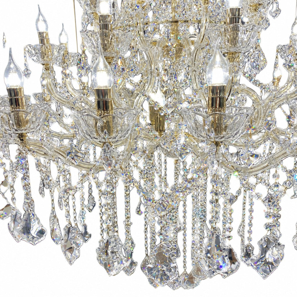 Extra Large Retro Empire Candle Crystal Chandelier