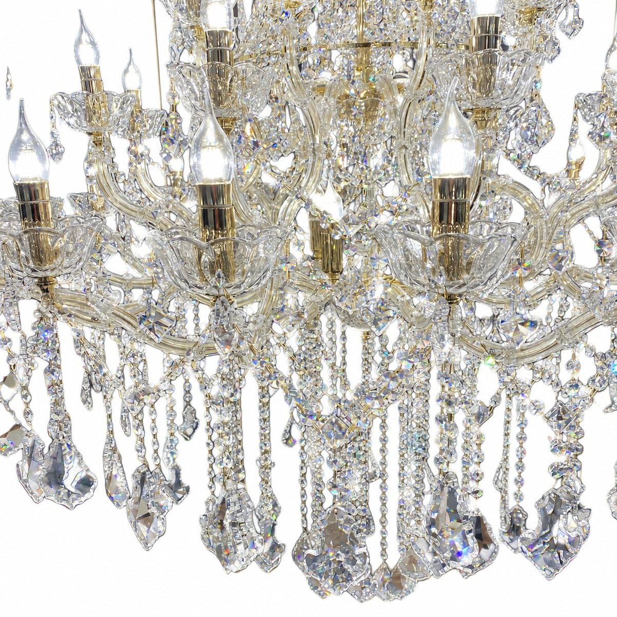Extra Large Retro Empire Candle Crystal Chandelier