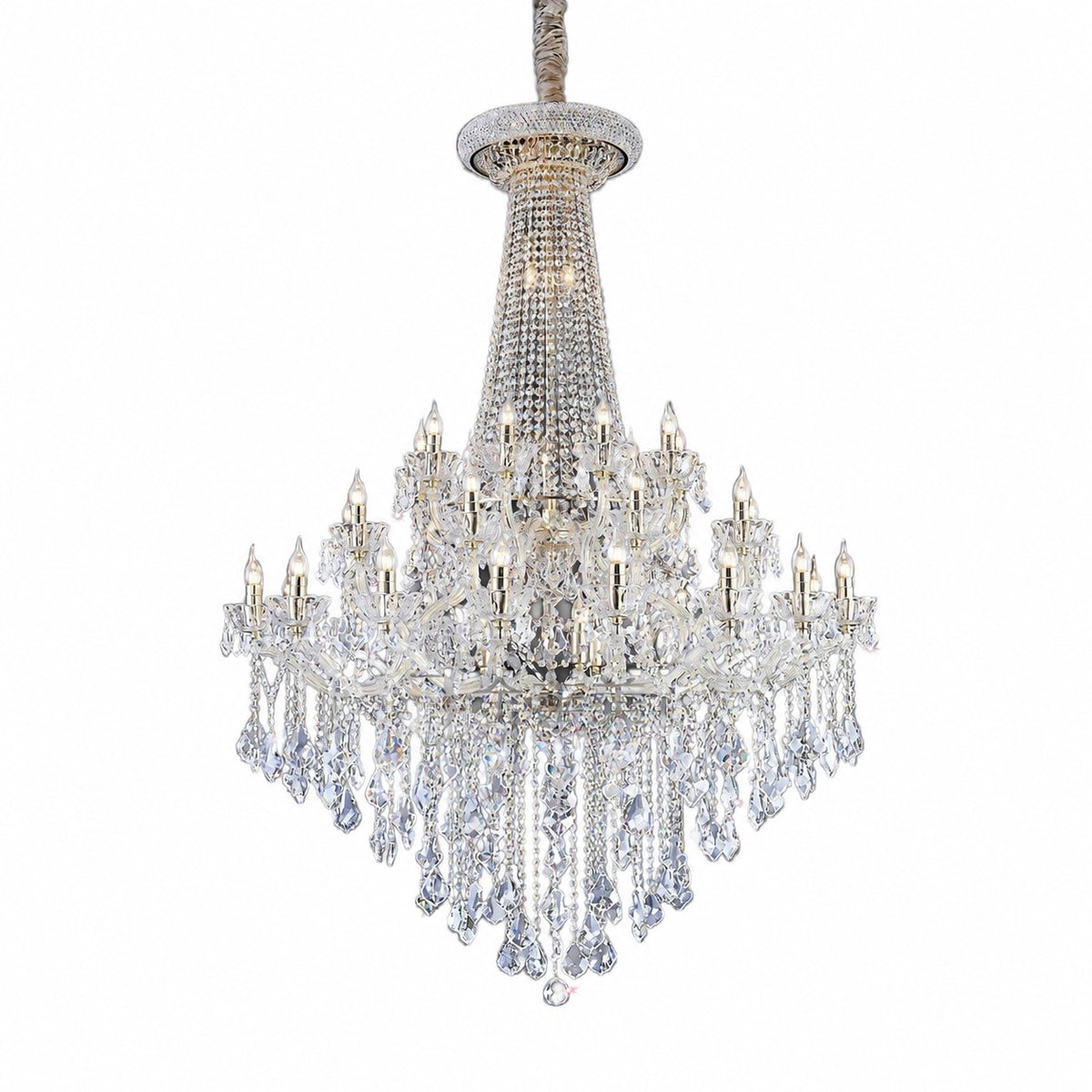 Extra Large Retro Empire Candle Crystal Chandelier