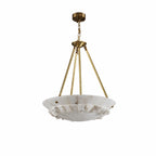 Lithmora Modern Brass Alabaster Pendant Light