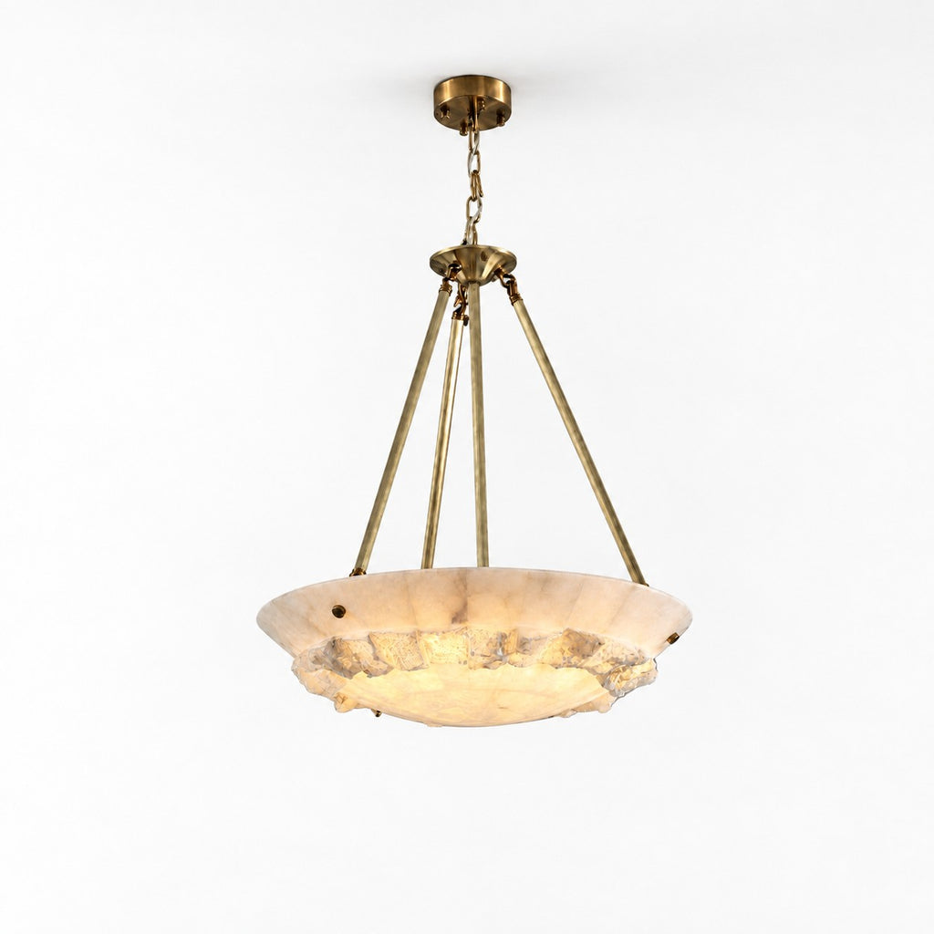 Lithmora Modern Brass Alabaster Pendant Light