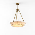 Lithmora Modern Brass Alabaster Pendant Light