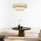 Modern Two-Tier Circular Pendant Chandelier