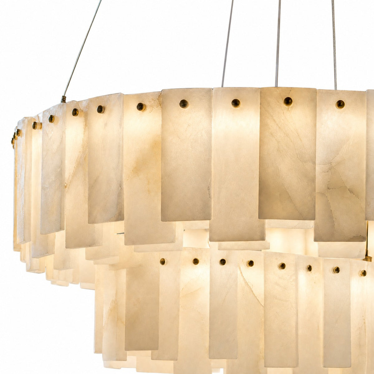 Modern Two-Tier Circular Pendant Chandelier