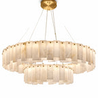 Modern Two-Tier Circular Pendant Chandelier