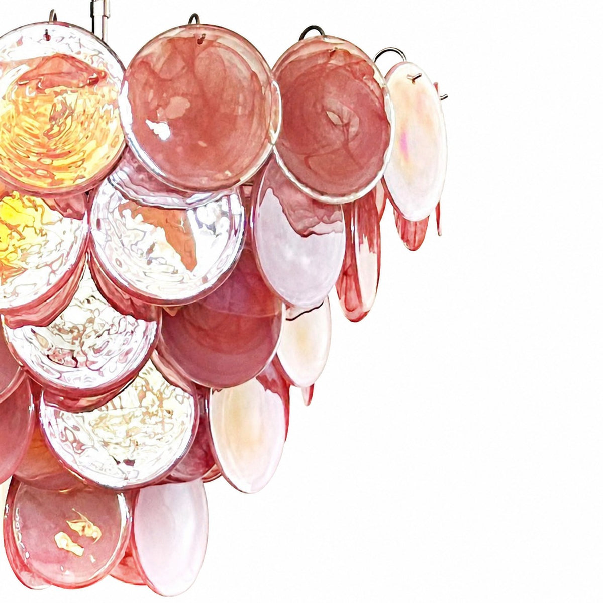 Murano-Style Chandelier 57 Pink