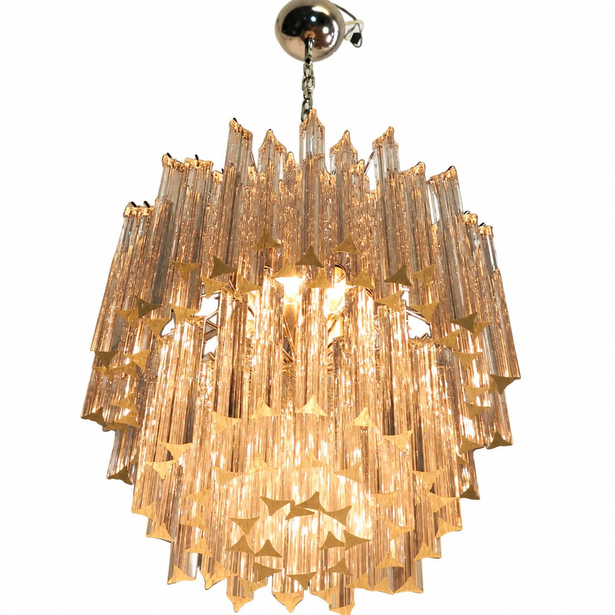 Murano-Style Chandelier – Arianna -107 prisms – Transparent