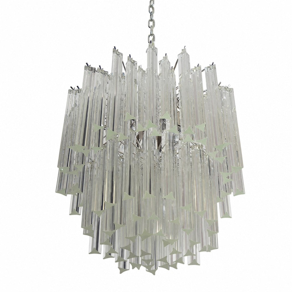 Murano-Style Chandelier – Arianna -107 prisms – Transparent