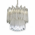 Hand-Blown Glass Chandelier — Arianna, 107 Prisms, Transparent