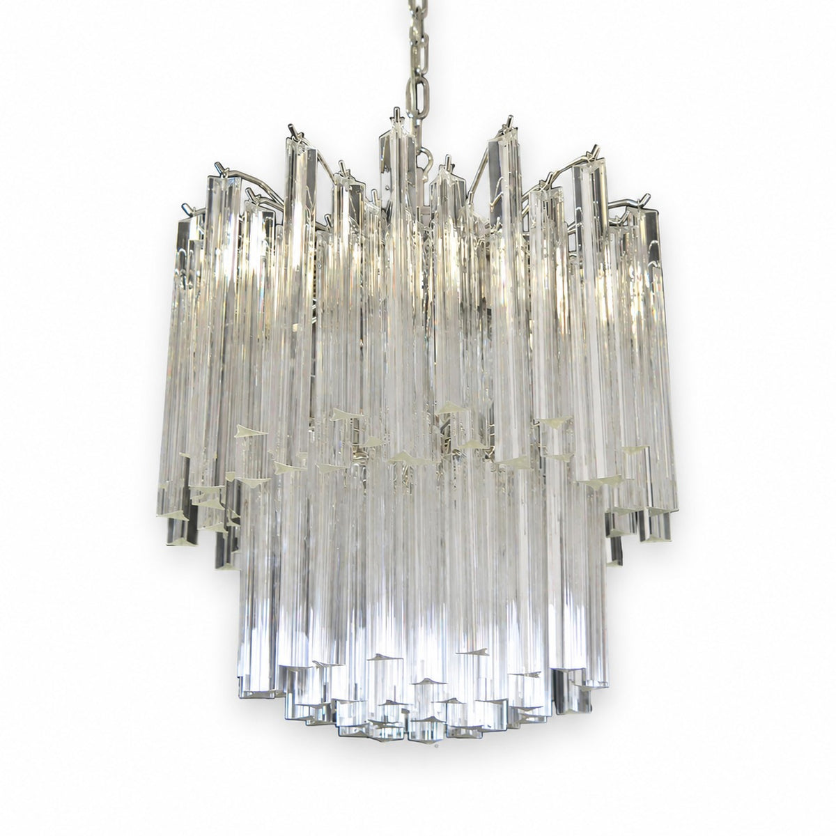 Murano-Style Chandelier – Arianna -107 prisms – Transparent
