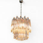 Hand-Blown Glass Chandelier — Arianna, 107 Prisms, Transparent