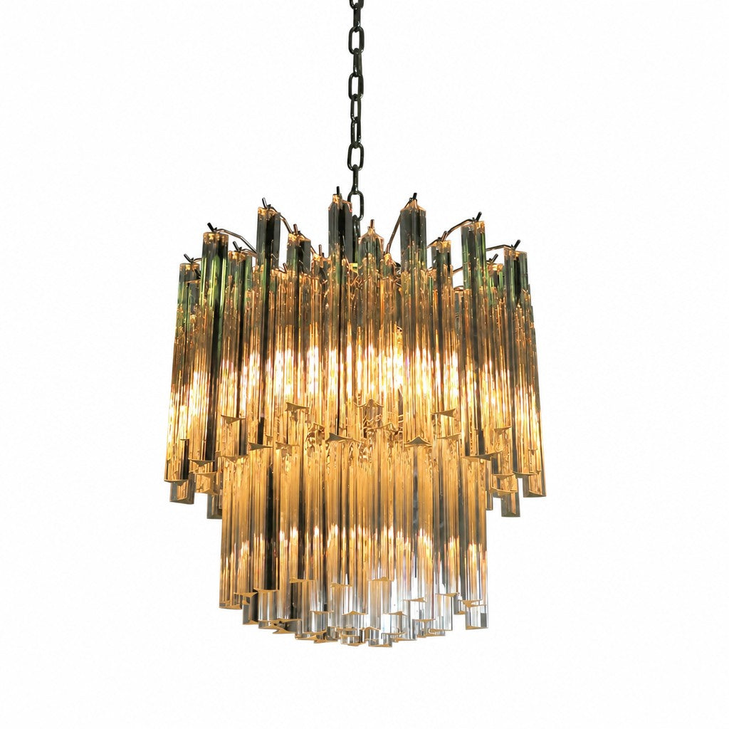 Murano-Style Chandelier – Arianna -107 prisms – Transparent